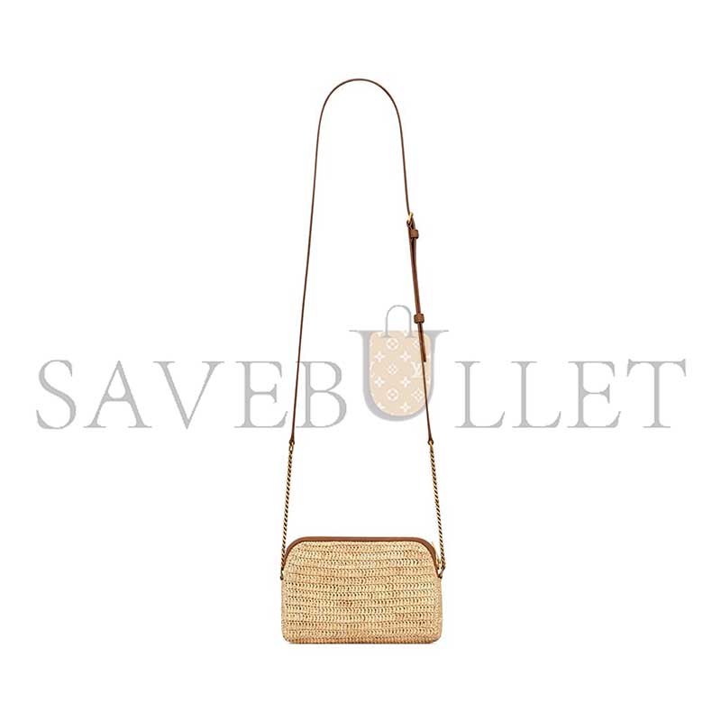 YSL GABY ZIPPED POUCH IN RAFFIA 774293GAAEE2080 (19*13*3.5cm)